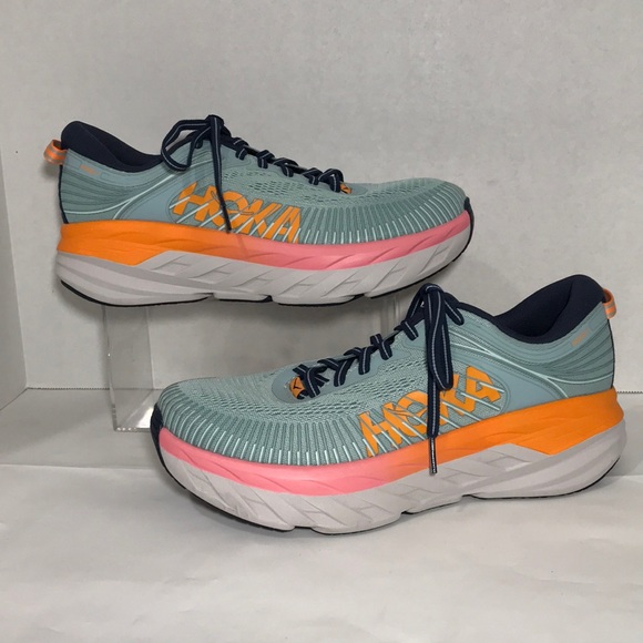 Hoka One One Shoes - Hoka One One Bondi 7 Sz 9.5 Wide Shoes Blue Haze